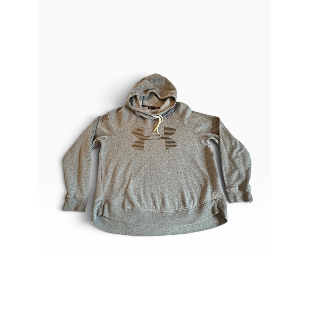 Under Armour Hoodie Women XL Gray Loose Fit Pullover 1315120 EUC